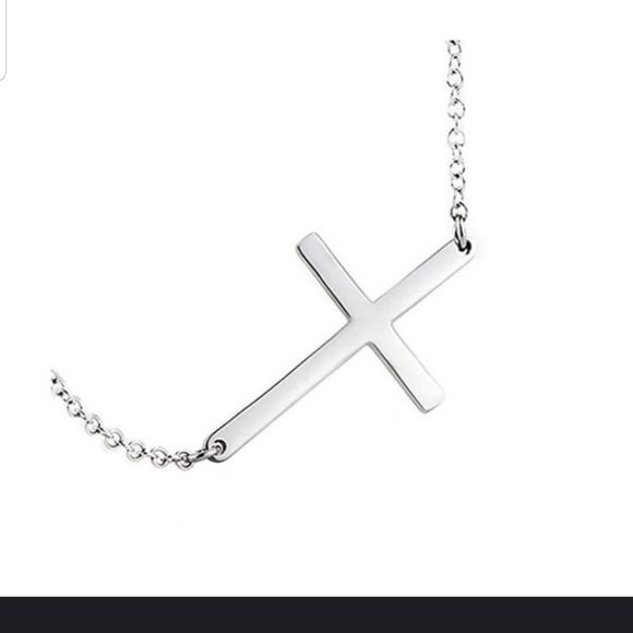 Pretty Sideways ROSE GOLD Stainless Steel necklace - Picture 2 of 8